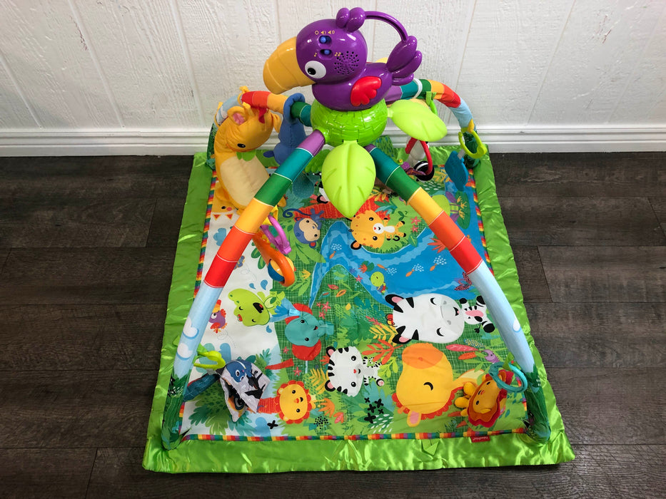 secondhand Fisher Price Rainforest Melodies and Lights Deluxe Gym