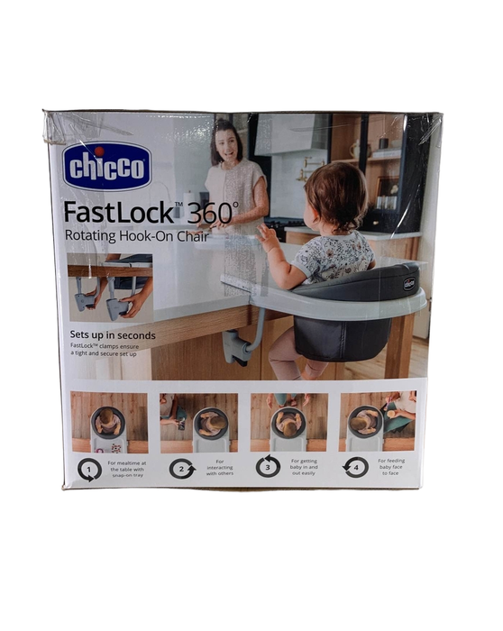 used Chicco 360 Hook On High Chair, Charcoal