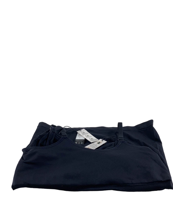 secondhand Kindred Bravely Sublime Maternity And Nursing Tank With Built In Bra, Black, XXL/1X