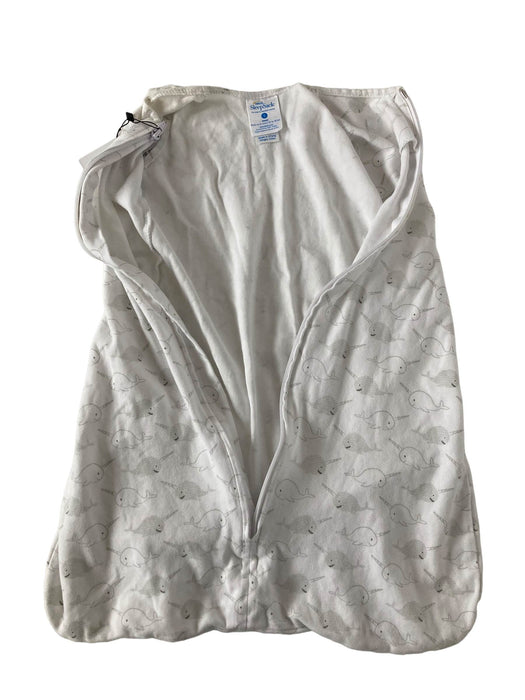 Shop Halo Cotton Sleepsack, white with gray narwhals , S at GoodBuy Gear