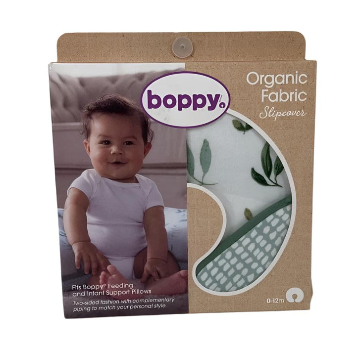 used Boppy Organic Slipcover, Green Little Leaves