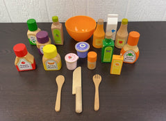 secondhand BUNDLE Wooden Play Food Sets, By Hape