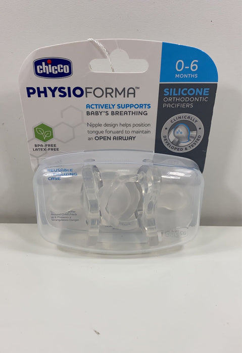 Shop Chicco PhysioForma Pacifiers, 0-6 Months, Clear at GoodBuy Gear