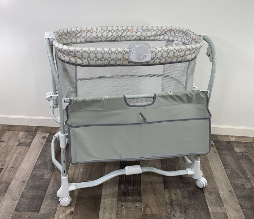 secondhand Ingenuity Dream & Grow Bedside Bassinet, Stained on Pad