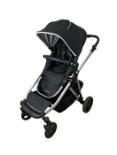 secondhand Mockingbird Single to Double Stroller, 2022, Silver with Black Leather, Windowpane, Black