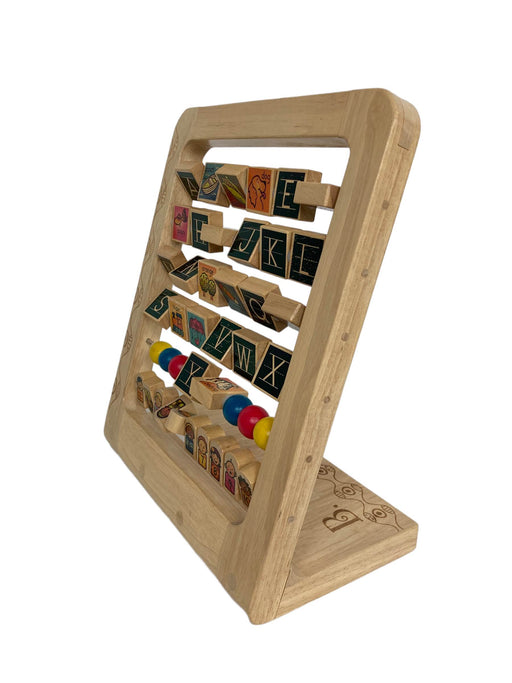 secondhand B. toys Wood Alphabet Abacus