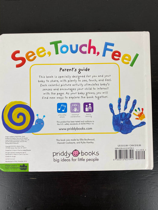 secondhand Roger Priddy See, Touch, Feel Sensory Book