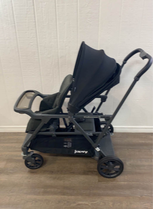 secondhand Joovy Caboose S Too Sit And Stand Double Stroller, 2020, Black Melange