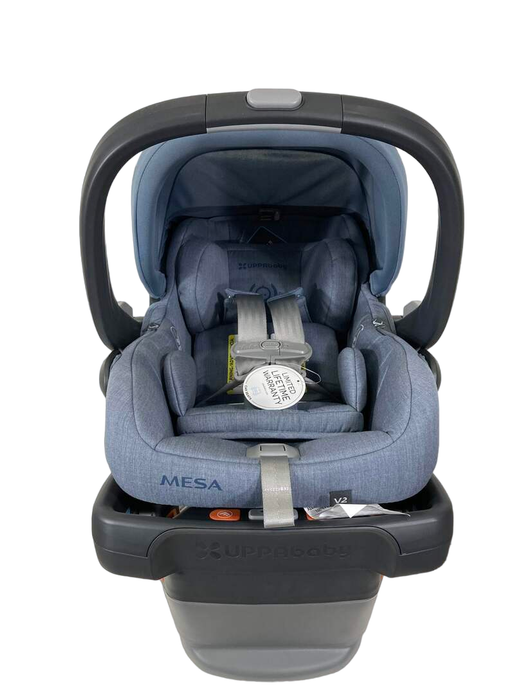 used UPPAbaby MESA V2 Infant Car Seat, Gregory (Blue Melange Merino Wool), 2023