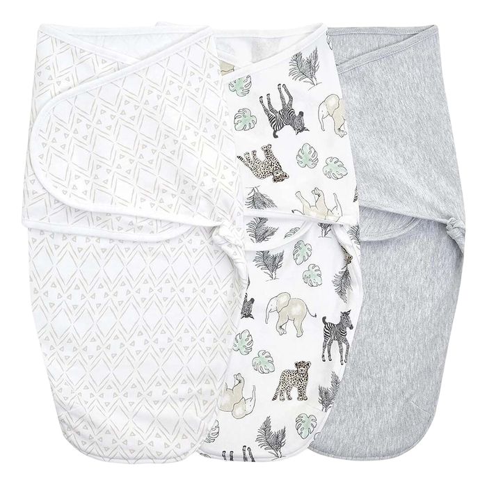 Aden + Anais Essentials Easy Wrap Swaddle 3 Pack, Toile, Small (0-3 Months)