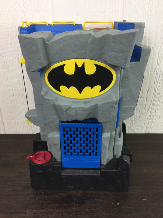 secondhand Fisher Price Little People DC Super Friends Batcave Playset With Batmobile