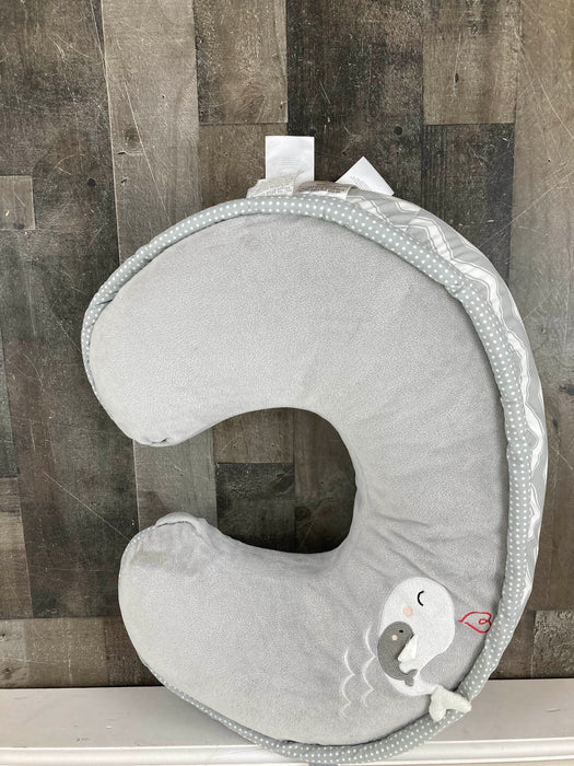 Shop Boppy Luxe Feeding and Infant Support Pillow, Grey Chevron Whales at GoodBuy Gear