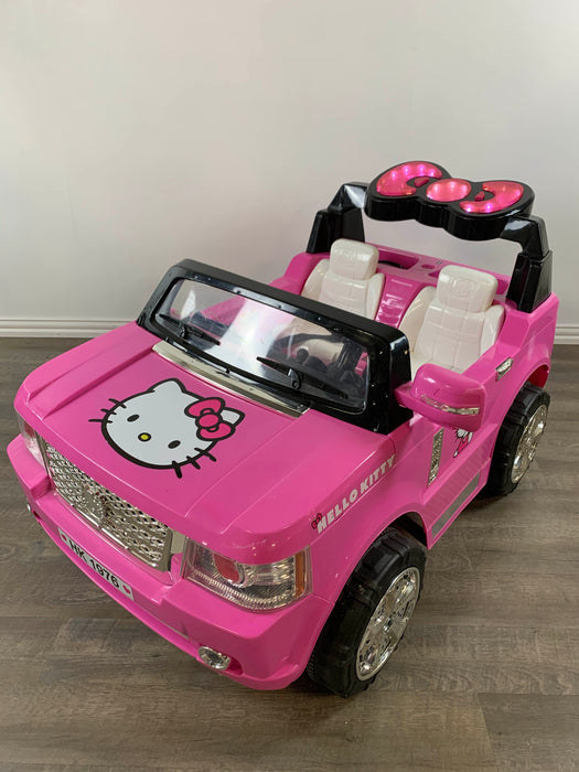 secondhand Hello Kitty 12V Light Up SUV Pink