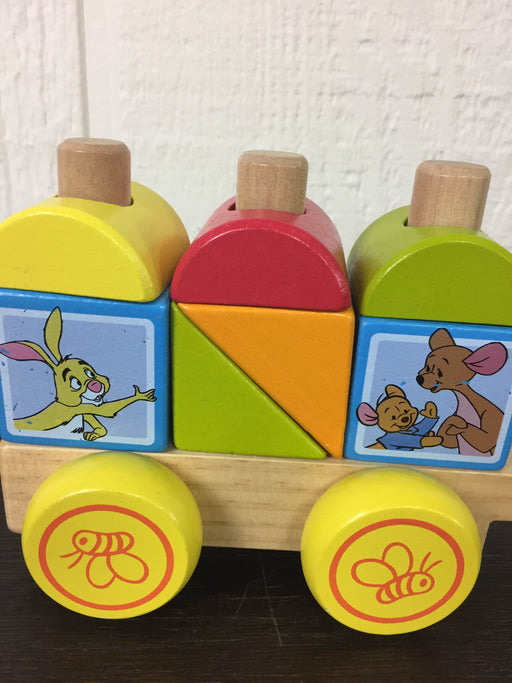 secondhand Melissa & Doug Winnie The Pooh Wooden Stacking Train