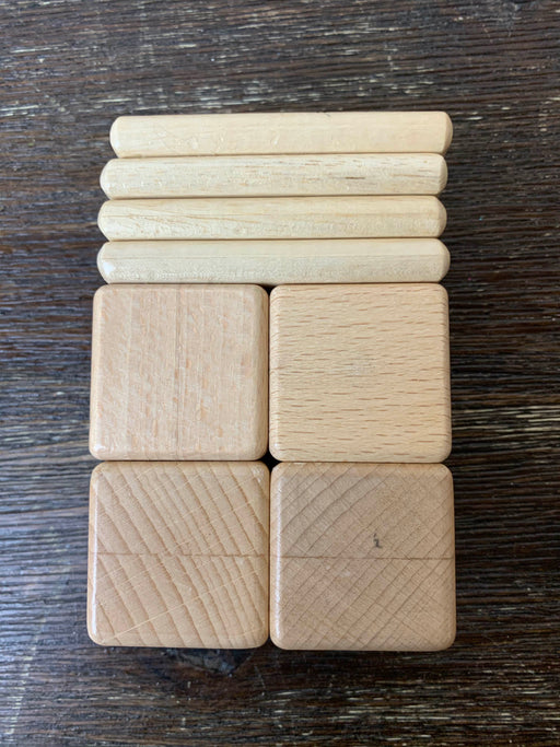 used Tegu Pocket Pouch Magnetic Wooden Block Set