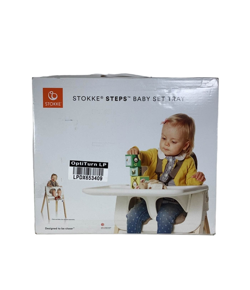 used Stokke Steps Baby Set Tray, White