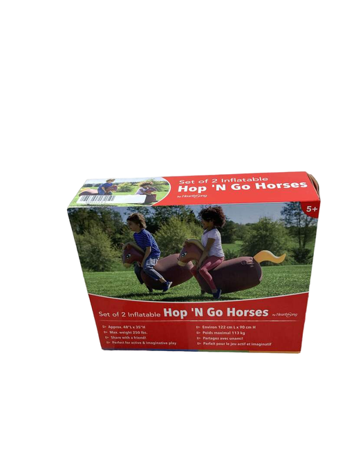 used Hearth Song Inflatable Ride-On Hop 'n Go Horses, Set of 2