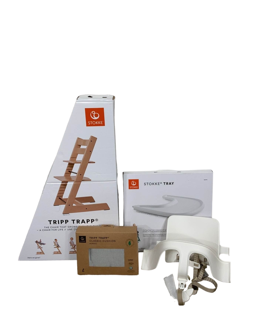 Stokke Tripp Trapp Complete High Chair, White, Nordic Grey