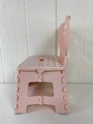 secondhand Foldable Chair Step Stool, Pink