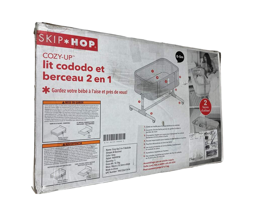 Shop Skip Hop Cozy-Up 2-in-1 Bedside Sleeper and Bassinet, Grey at GoodBuy Gear