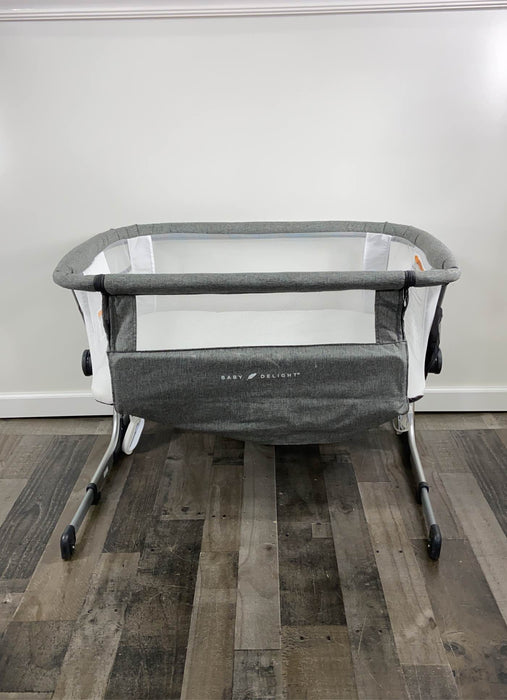 Shop Baby Delight Beside Me Dreamer Bassinet & Bedside Sleeper, Charcoal Tweed at GoodBuy Gear