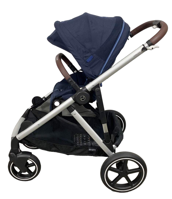 secondhand Cybex Gazelle S Modular Stroller, 2022, Silver Frame, Ocean Blue