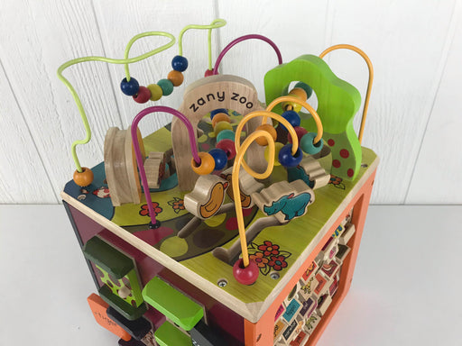 secondhand B. Toys Zany Zoo Wooden Activity Cube