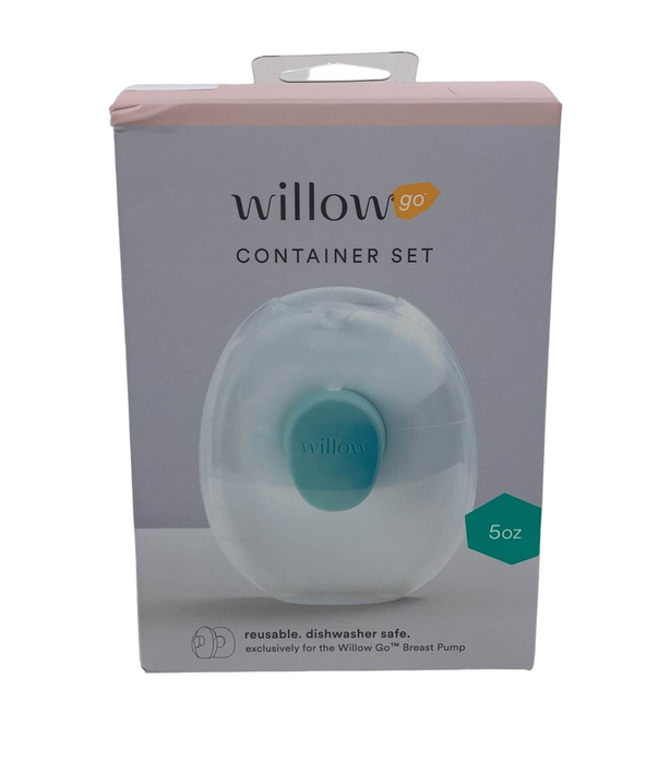 used Willow Go 2-Pack Wearable Breast Pump Clear Containers, 5oz