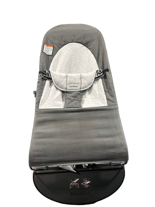 BabyBjorn Bouncer Balance, Dark Grey/Grey, Black Frame