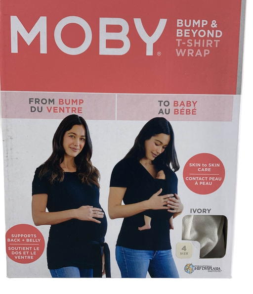 used Moby Bump & Beyond T-Shirt Wrap Baby Carrier, X Large, Size 4