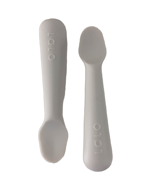 LALO  Little Spoon in Oatmeal Silicon Spoon for Babies