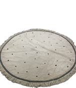Shop Safavieh Easy Care Round Rug, Polka Dot Tassel, Ivory & Black at GoodBuy Gear