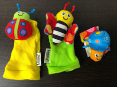 used Lamaze Wrist Rattle & Foot Finder Set, Garden Bug