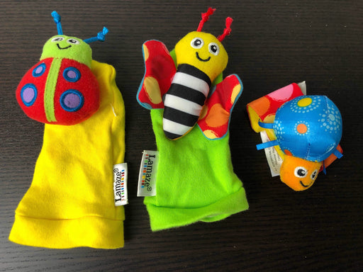 used Lamaze Wrist Rattle & Foot Finder Set, Garden Bug