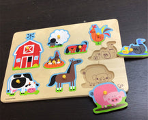 secondhand Hape Toddler Wooden Peg Puzzle