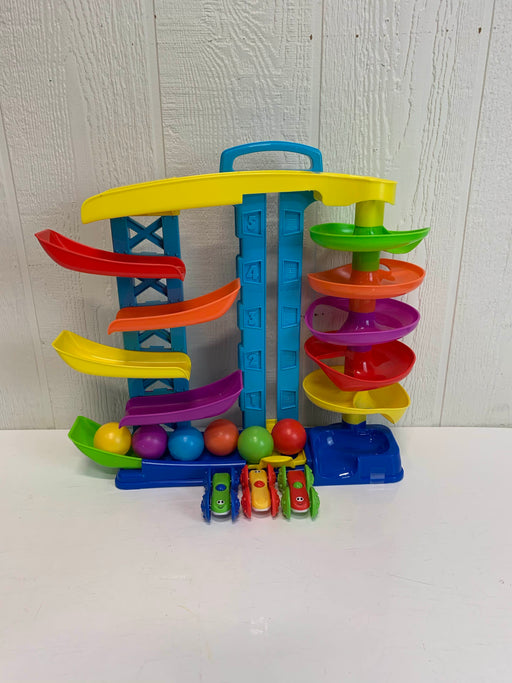 used Kid Connection 9-piece 2-n-1 Spiral & Racing Challenge Play Set