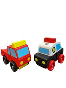 used Melissa & Doug Stacking Emergency Vehicles