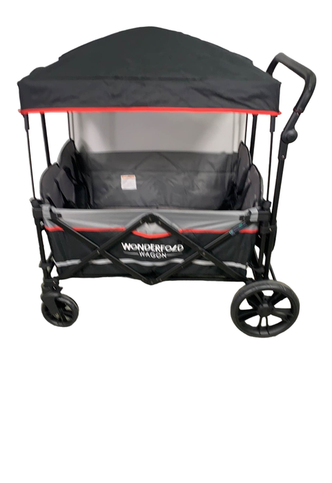 secondhand Wonderfold X2 Push + Pull Double Stroller Wagon, Black, 2019