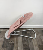 secondhand BabyBjorn Bouncer Bliss, Light Gray Frame, Dusty Pink Cotton Petal Quilt