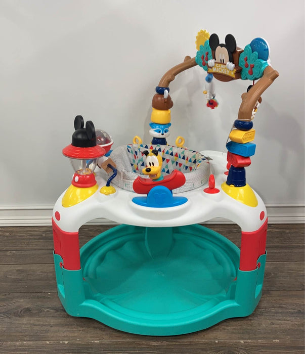 secondhand Bright Starts Disney Baby Mickey Mouse Camping with Friends Activity Saucer