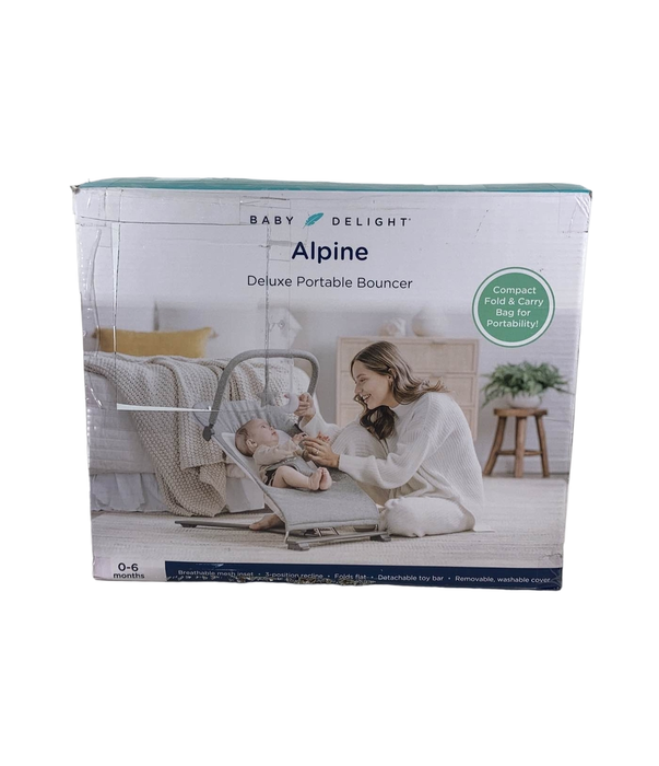Shop Baby Delight Go With Me Alpine Deluxe Portable Bouncer, Charcoal Tweed at GoodBuy Gear
