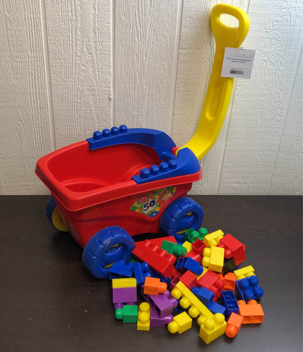 used Mega Bloks Block Scooping Wagon With Mega Bloks