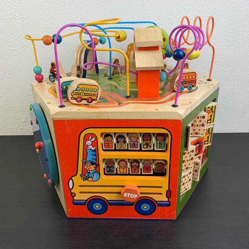 used B. toys Youniversity Wooden Activity Cube