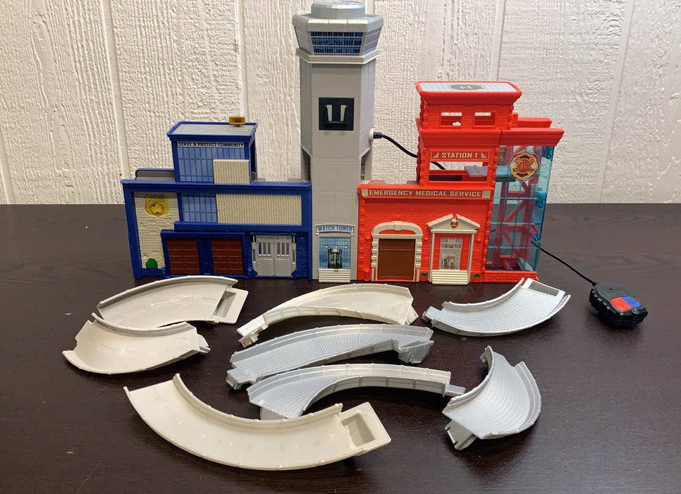 used Matchbox Rescue Police and Fire Department Headquarters Deluxe Playset