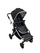 used Mockingbird Single to Double Stroller, 2022, Silver with Black Leather, Watercolor Drops, Black