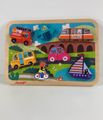 secondhand Janod Chunky Puzzle, Car