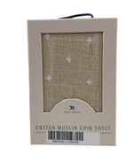 used Little Unicorn Cotton Muslin Fitted Mini Crib Sheet - HIDDEN NEEDS PHOTOS