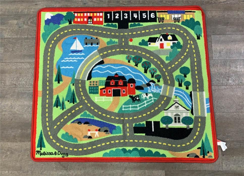 used Melissa & Doug Jumbo Roadway Activity Rug