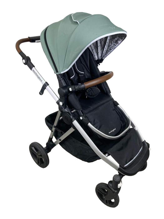 used Mockingbird Single to Double Stroller, 2022, Silver with Penny Leather, Windowpane, Sage