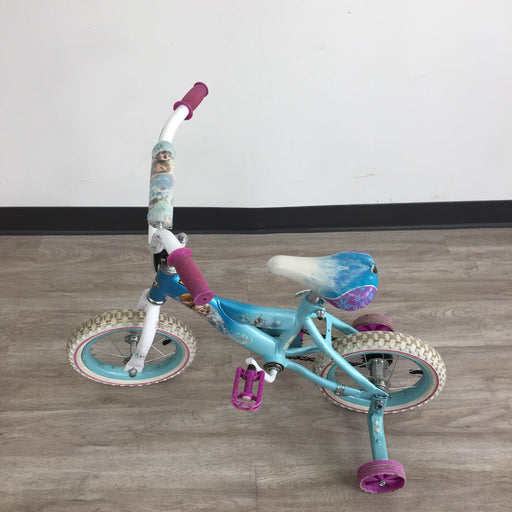 used Huffy Frozen 12” Girls Bicycle, With training wheels